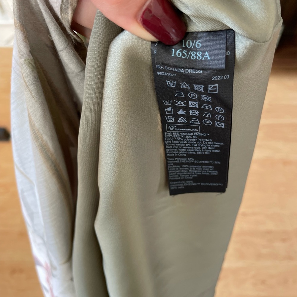 |AllSaints| Ira Dorada Silk Asymmetrical One Shoulder Midi Dress Size 6 - Picture 8 of 11